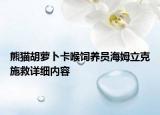 熊猫胡萝卜卡喉饲养员海姆立克施救详细内容