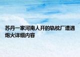 苏丹一家河南人开的轨枕厂遭遇炮火详细内容