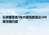 长峰曾豪言5年内医院数量达100家详细内容
