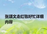 张颂文走红毯好忙详细内容