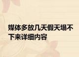 媒体多放几天假天塌不下来详细内容