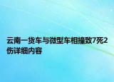 云南一货车与微型车相撞致7死2伤详细内容