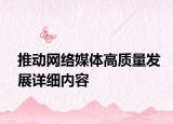 推动网络媒体高质量发展详细内容