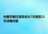 中国节假日演变史从7天增至11天详细内容