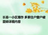 长春一小区爆炸 多家住户窗户被震碎详细内容