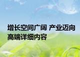 增长空间广阔 产业迈向高端详细内容