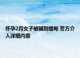 怀孕2月女子被骗到缅甸 警方介入详细内容