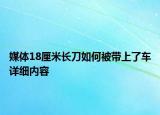 媒体18厘米长刀如何被带上了车详细内容