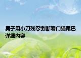 男子用小刀残忍割断看门猫尾巴详细内容