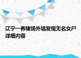 辽宁一养猪场外墙发现无名女尸详细内容