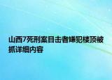 山西7死刑案目击者嫌犯楼顶被抓详细内容
