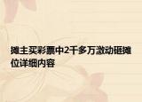 摊主买彩票中2千多万激动砸摊位详细内容