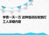 学费一天一万 这种培训在收割打工人详细内容