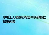 水电工人被射钉枪击中头部身亡详细内容