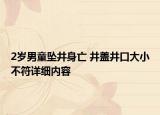 2岁男童坠井身亡 井盖井口大小不符详细内容