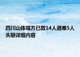 四川山体塌方已致14人遇难5人失联详细内容