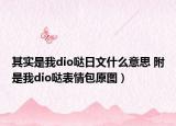 其实是我dio哒日文什么意思 附是我dio哒表情包原图）