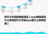 时代少年团的网络用语（wyw网络用语什么意思时代少年团wyw是什么意思饭圈）