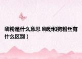 嗨粉是什么意思 嗨粉和狗粉丝有什么区别）