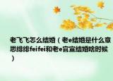 老飞飞怎么结婚（老e结婚是什么意思绯绯feifei和老e官宣结婚啥时候）