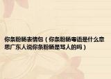 你条粉肠表情包（你条粉肠粤语是什么意思广东人说你条粉肠是骂人的吗）