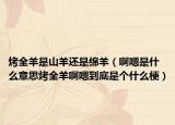 烤全羊是山羊还是绵羊（啊嗯是什么意思烤全羊啊嗯到底是个什么梗）