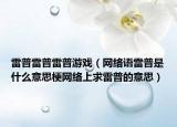 雷普雷普雷普游戏（网络语雷普是什么意思梗网络上求雷普的意思）
