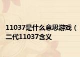 11037是什么意思游戏（二代11037含义