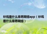 炒鸡是什么意思网络app（炒鸡是什么意思网络）