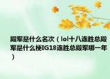 殿军是什么名次（lol十八连胜总殿军是什么梗IG18连胜总殿军哪一年）