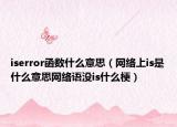 iserror函数什么意思（网络上is是什么意思网络语没is什么梗）