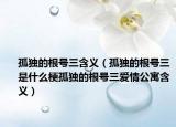 孤独的根号三含义（孤独的根号三是什么梗孤独的根号三爱情公寓含义）