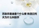 苏勋宗是谁是个什么梗 勃涅日列夫为什么叫勋宗