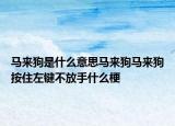 马来狗是什么意思马来狗马来狗按住左键不放手什么梗