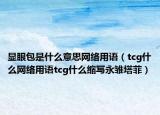 显眼包是什么意思网络用语（tcg什么网络用语tcg什么缩写永雏塔菲）