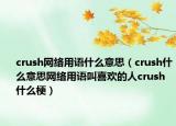 crush网络用语什么意思（crush什么意思网络用语叫喜欢的人crush什么梗）