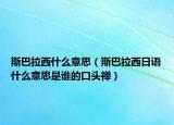 斯巴拉西什么意思（斯巴拉西日语什么意思是谁的口头禅）