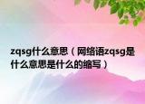 zqsg什么意思（网络语zqsg是什么意思是什么的缩写）