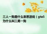 三人一狗是什么意思游戏（gta5为什么叫三男一狗