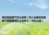 谁给你的勇气怎么回答（别人说谁给你的勇气梁静茹吗什么意思下一句怎么接）
