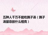 五种人千万不能吃鸽子汤（鸽子汤禁忌放什么相克）