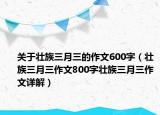 关于壮族三月三的作文600字（壮族三月三作文800字壮族三月三作文详解）