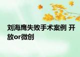 刘海鹰失败手术案例 开放or微创
