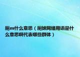 厕m什么意思（厕妹网络用语是什么意思啊代表哪些群体）