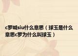 c罗喊siu什么意思（球玉是什么意思c罗为什么叫球玉）