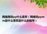 网络用语pp什么意思（网络语ppmm是什么意思是什么的缩写）