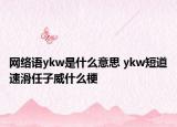 网络语ykw是什么意思 ykw短道速滑任子威什么梗