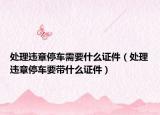 处理违章停车需要什么证件（处理违章停车要带什么证件）