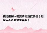 银行担保人需要承担还款责任（担保人不还款会坐牢吗）