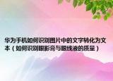华为手机如何识别图片中的文字转化为文本（如何识别眼影膏与眼线液的质量）